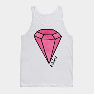 October Pink Sapphire Birthstone Tank Top